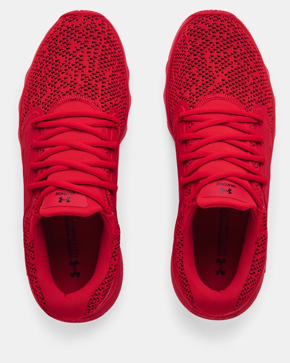 Men's UA Charged Vantage Knit Running Shoes, Red, pdpMainDesktop image number 2